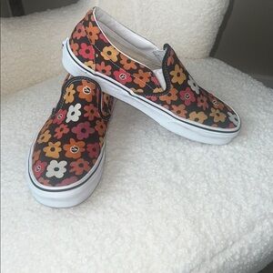 Men’s 9.5, Women’s 11 Unisex VANS Classic Slip-on Flower Power Project X